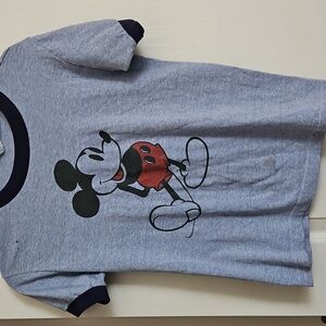Vintage Disney  Mickey Mouse Heathered Blue T-Shirt
